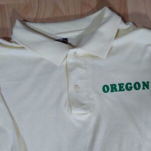Vintage 80s U of Oregon Ducks Logo Polo Shirt